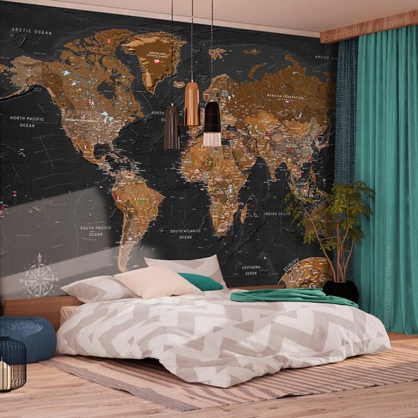 Papier peint intissé Carte du monde World: Stylish Map