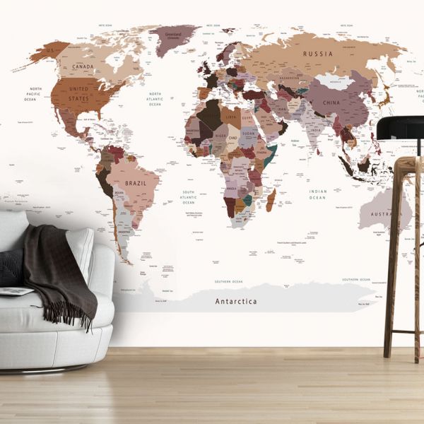 Papier peint intissé Carte du monde Where Today?