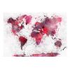 Papier peint intissé Carte du monde World Map: Red Watercolors