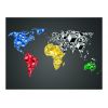 Papier peint intissé Carte du monde Map of the World - colorful solids