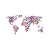 Papier peint intissé Carte du monde World of entertainment
