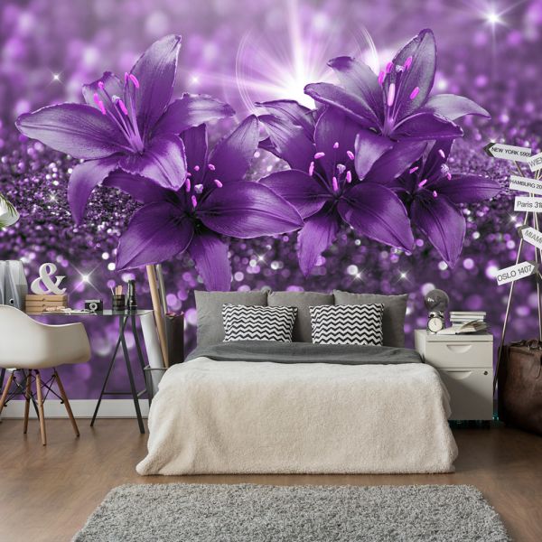 Papier peint intissé Fleurs Masterpiece of Purple