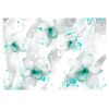 Papier peint intissé Fleurs Sounds of subtlety - turquoise