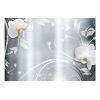 Papier peint intissé Fleurs Orchids on steel