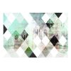 Papier peint intissé Fonds et Dessins Rhombic Chessboard (Green)