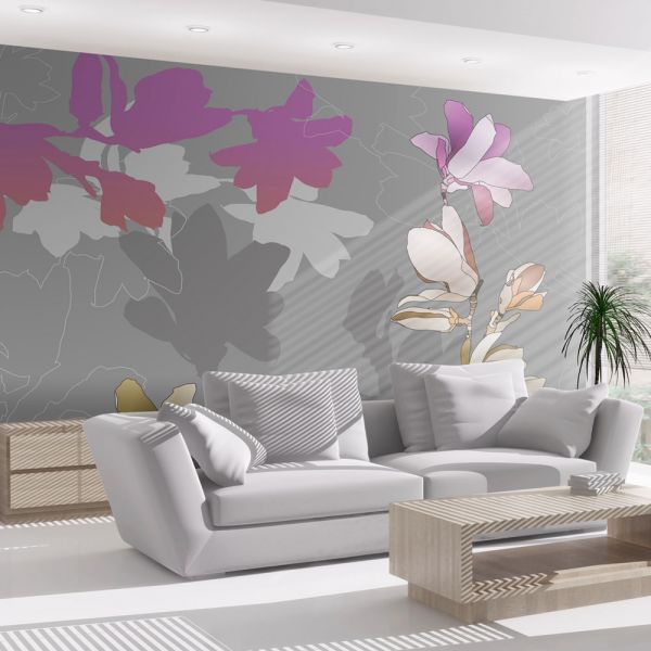 Papier peint intissé Fonds et Dessins Magnolias en pastels