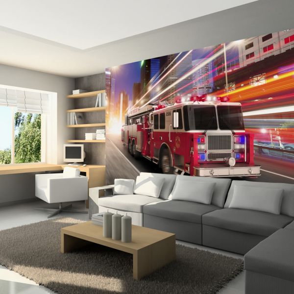 Papier peint intissé Hobby Fire truck