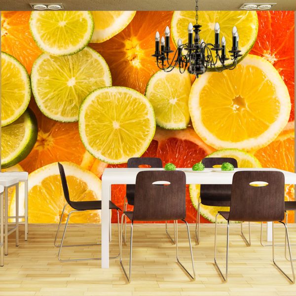 Papier peint intissé Motifs de cuisine Citrus fruits