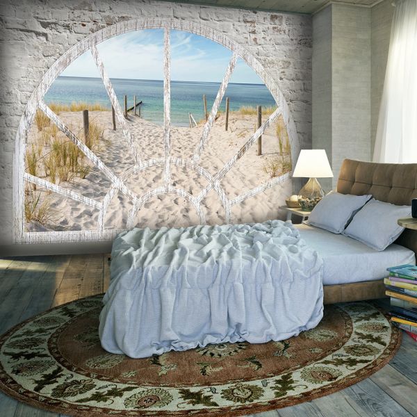 Papier peint intissé Paysages Window View - Beach