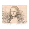 Papier peint intissé Personnes Mona Lisa : portrait en lettres