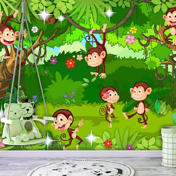 Papier peint intissé Pour enfants Monkey Tricks