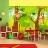 Papier peint intissé Pour enfants jungle - singes