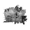 Papier peint intissé Street art Black-and-white New York collage