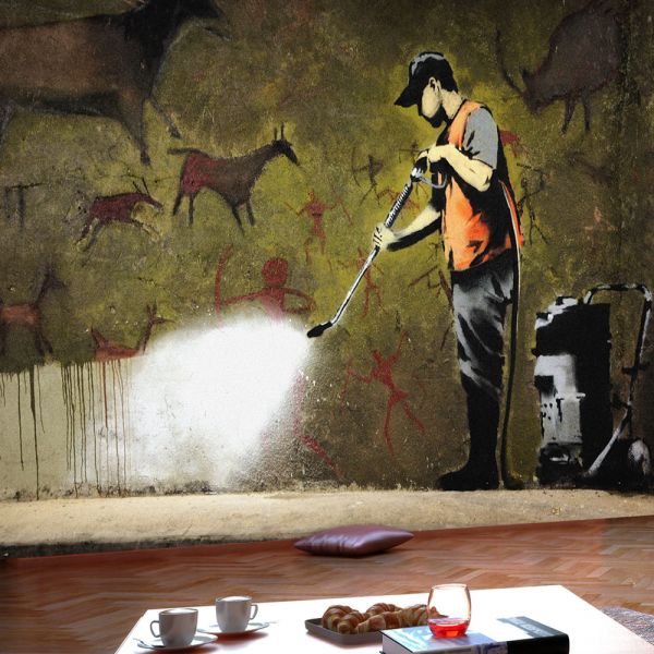 Papier peint intissé Street art Banksy - Cave Painting