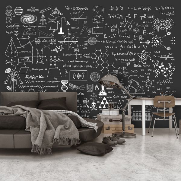 Papier peint intissé Textes Science on Chalkboard