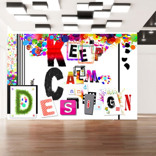 Papier peint intissé Textes Keep Calm and Design