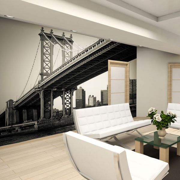 Papier peint intissé Ville et Architecture Pont de Manhattan, New York