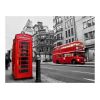 Papier peint intissé Ville et Architecture Cabine téléphonique et bus rouges à Londres