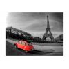 Papier peint intissé Ville et Architecture Tour Eiffel et voiture rouge