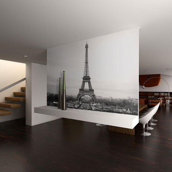 Papier peint intissé Ville et Architecture Paris : photographie en noir et blanc