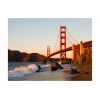 Papier peint intissé Ville et Architecture Pont du Golden Gate - coucher de soleil, San Francisco