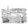 Papier peint intissé Ville et Architecture Croquis parisien