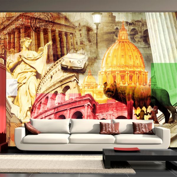 Papier peint intissé Ville et Architecture Rome - collage