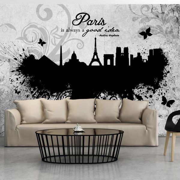 Papier peint intissé Ville et Architecture Paris is always a good idea - black and white