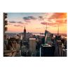 Papier peint intissé Ville et Architecture New York: The skyscrapers and sunset