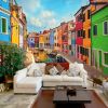 Papier peint intissé Ville et Architecture Colorful Canal in Burano