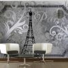 Papier peint intissé Vintage et Retro Vintage Paris - silver