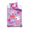 Parure de lit Peppa Pig 100% coton I like 140x200 cm brille la nuit