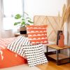 Housse de couette avec taies d'oreiller 100% Coton Bio 57 fils Dobe