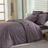 Housse de couette 240x260 + 2 taies d’oreiller Percale de Coton Lilas