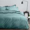 Housse de couette 220x240 + 2 taies d'oreiller 63x63 cm Satin de Coton Celadon