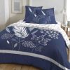 Housse de couette 220x240 + 2 taies d'oreiller 63x63 cm Coton River Blue