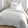 Housse de couette 240x260 + 2 taies d'oreiller 63x63 cm Satin de Coton Blanc