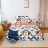 Housse de couette 140x200 + 1 taie d'oreiller 63x63 Coton Prune