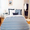 Housse de couette 220x240 + 2 taies d'oreiller 63x63 Coton Stripes