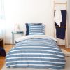 Housse de couette 220x240 + 2 taies d'oreiller 63x63 Coton Stripes