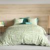 Housse de couette 220x240 + 2 taies d'oreiller 65x65 cm Coton Flava Green