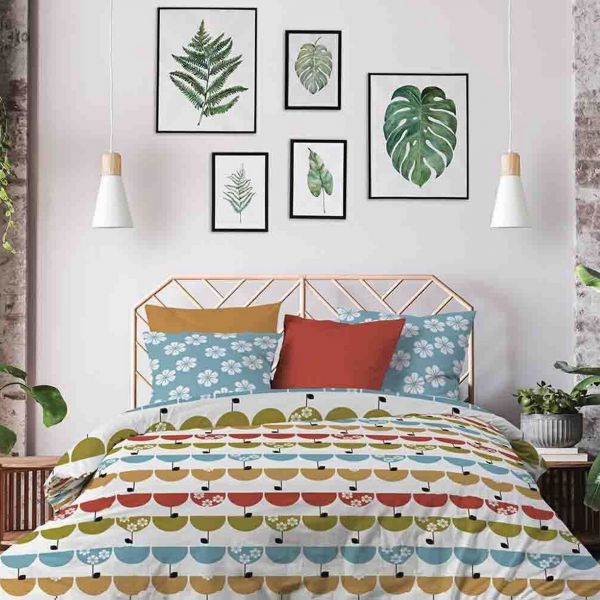 Housse de couette 240x260 + 2 taies d'oreiller 65x65 cm Coton Grany