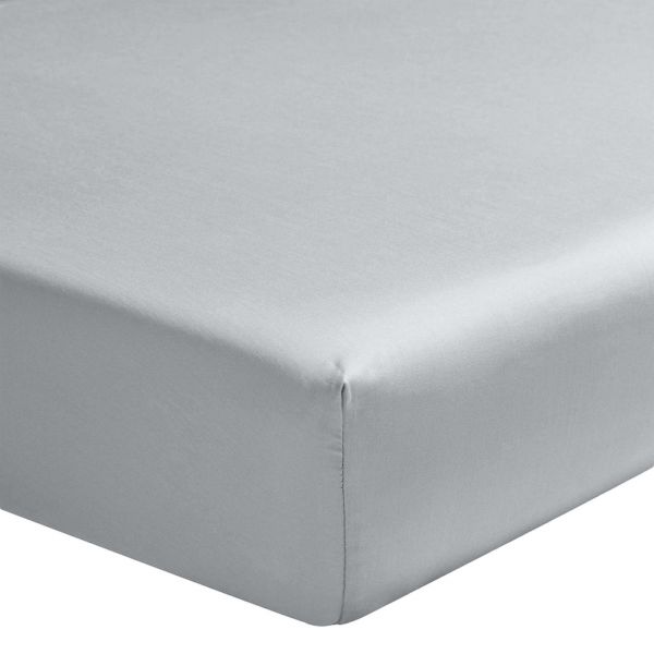 Drap housse 160x200 +30 cm Satin de Coton Orage