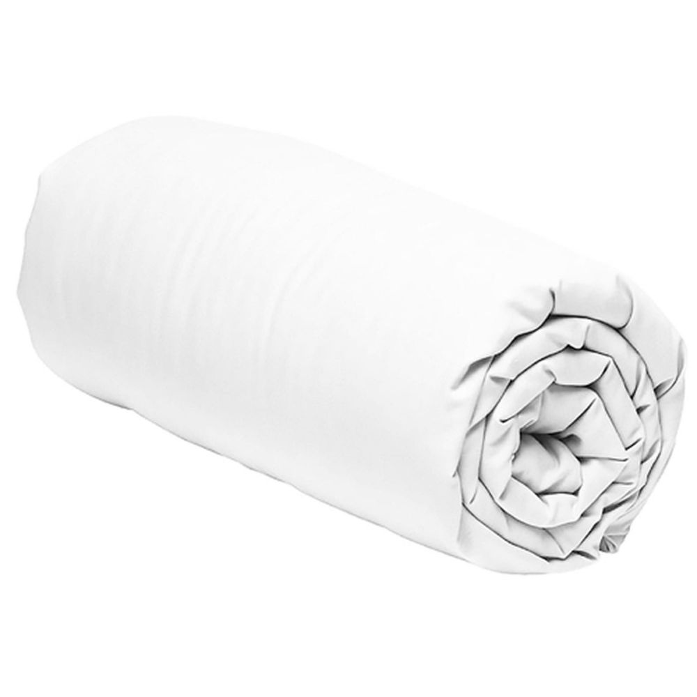 drap housse 200x200 large bonnet pas cher blanc