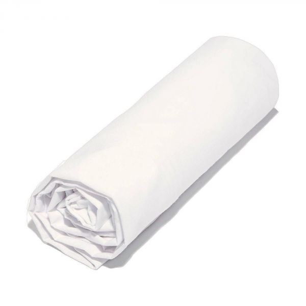 Drap housse 90x190 +23 cm Microfibre Blanc