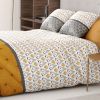 Housse de couette 200x200 cm + 2 taies d'oreiller 63x63 cm Coton Gaya