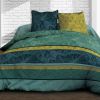 Housse de couette 220x240 cm + 2 taies d'oreiller 65x65 cm Coton Jade