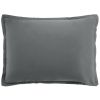 Taie d'oreiller 50x70 cm rectangle Satin de Coton Gris Foncé