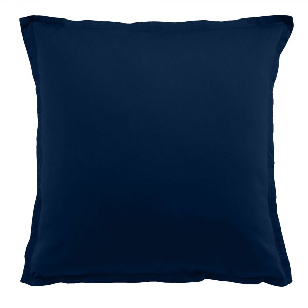 Taie d'oreiller 65x65 cm carrée Satin de Coton Cobalt