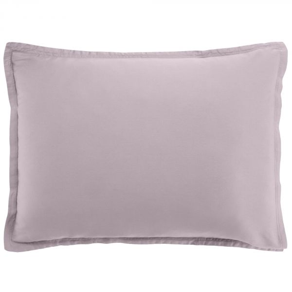 Taie d'oreiller 50x70 cm rectangle Satin de Coton Tourterelle